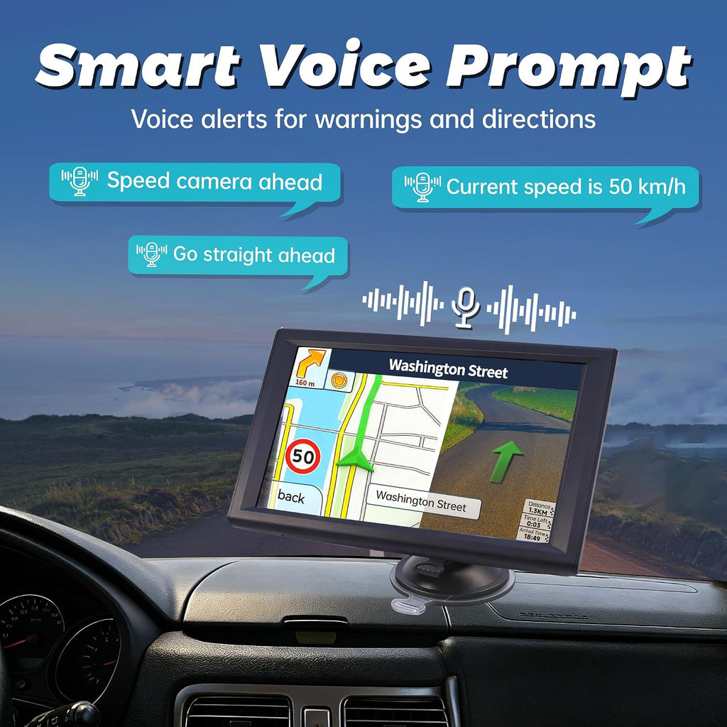 Navegador GPS para camioneta RV, 9 pulgadas, no requiere red | Mapa...