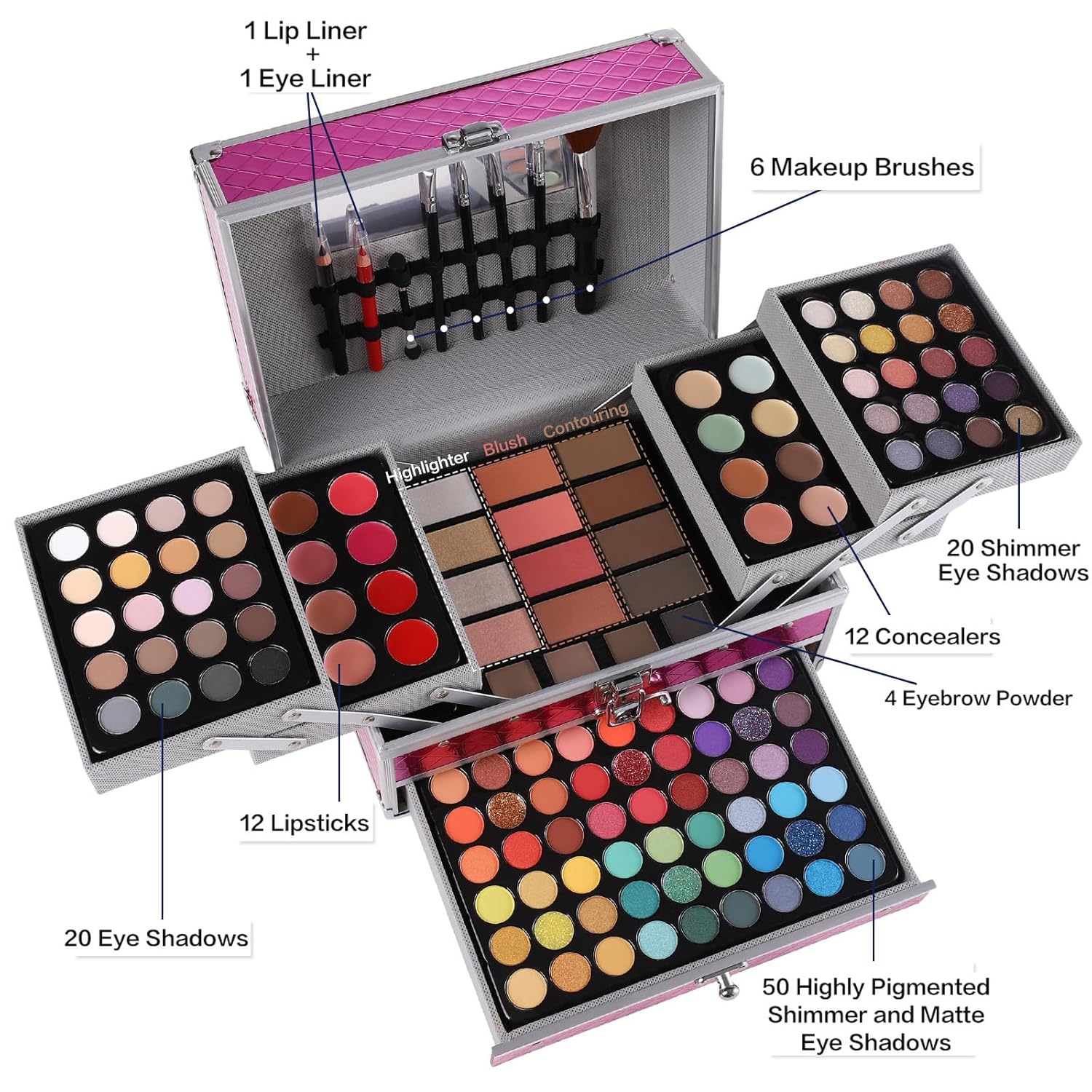 Kit Completo de Regalo de Maquillaje Todo en Uno para Mujeres y Niñ...