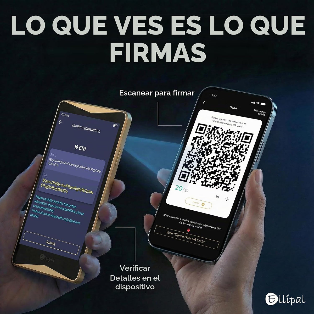 ELLIPAL Titan 2.0 Air-Gapped Crypto Wallet - Cartera fría para Bitc...