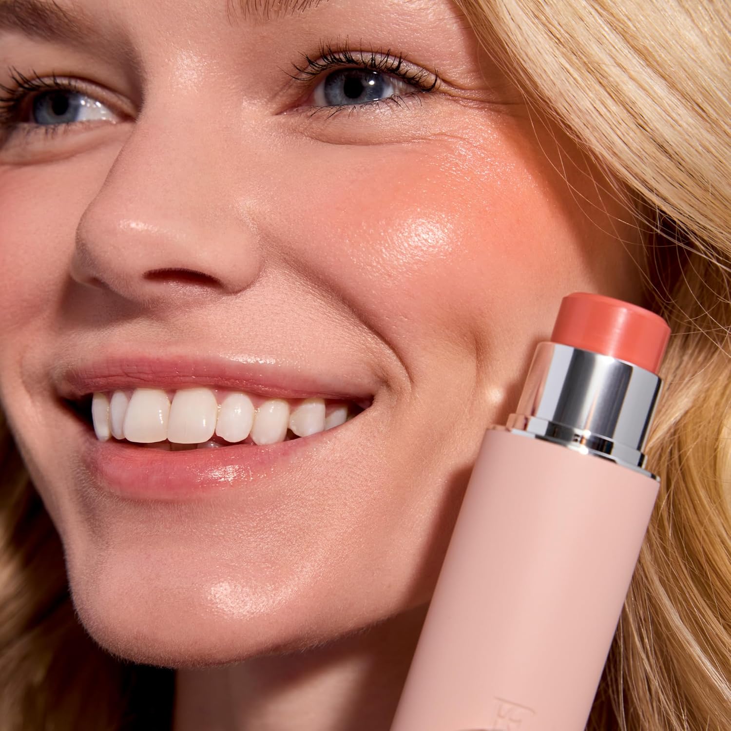 EarthsCure Crema Blush Stick (Malibu Sunrise - Peach Coral) - Tinte...