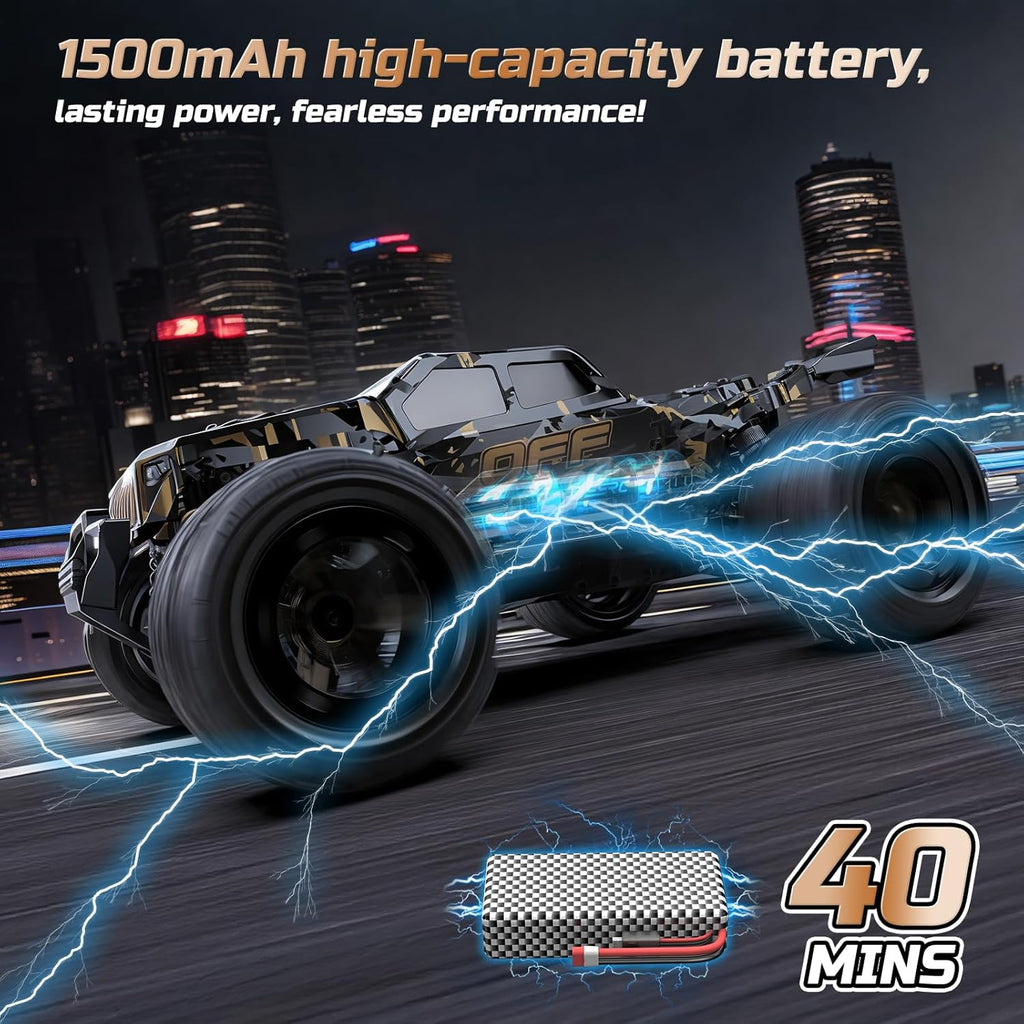 DEERC 9309E - Coches RC todoterreno rápidos para adultos 40KPH, cam...