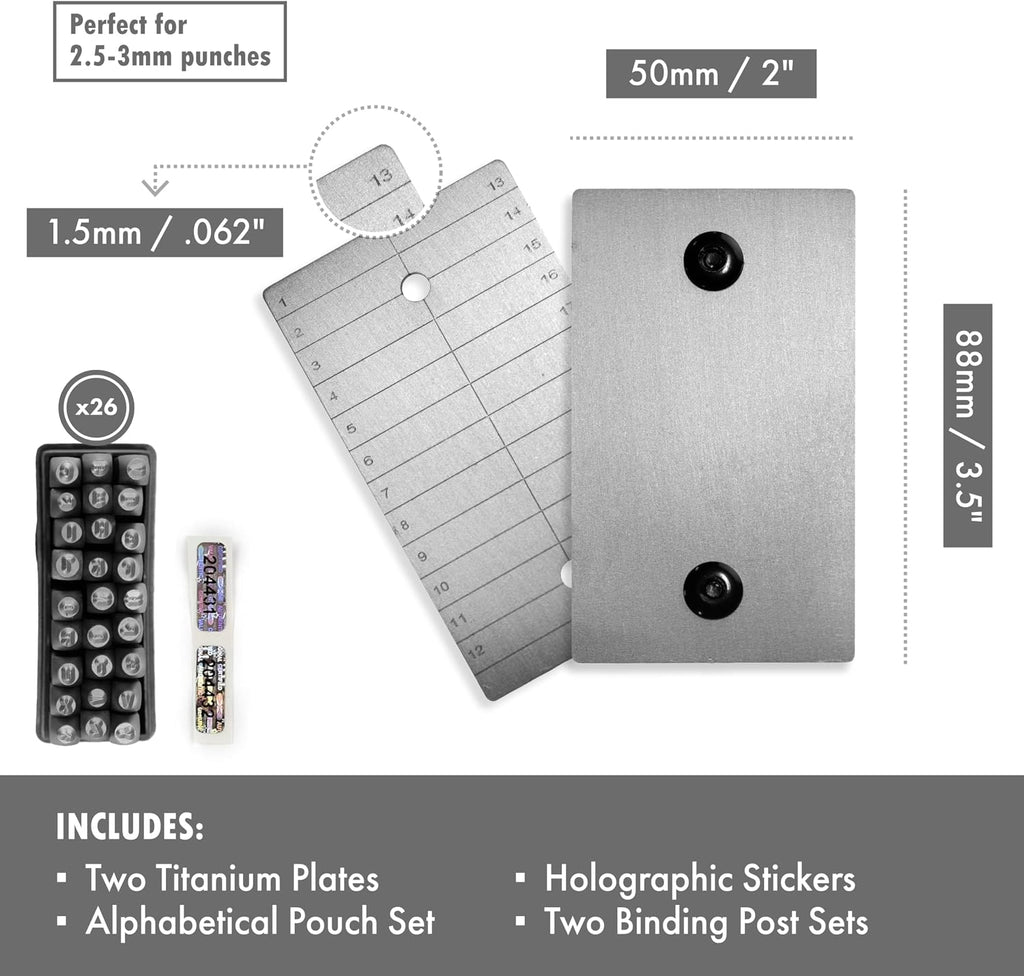 ColdTi - Placas de Titanio para Semillas de Bitcoin para Almacenami...