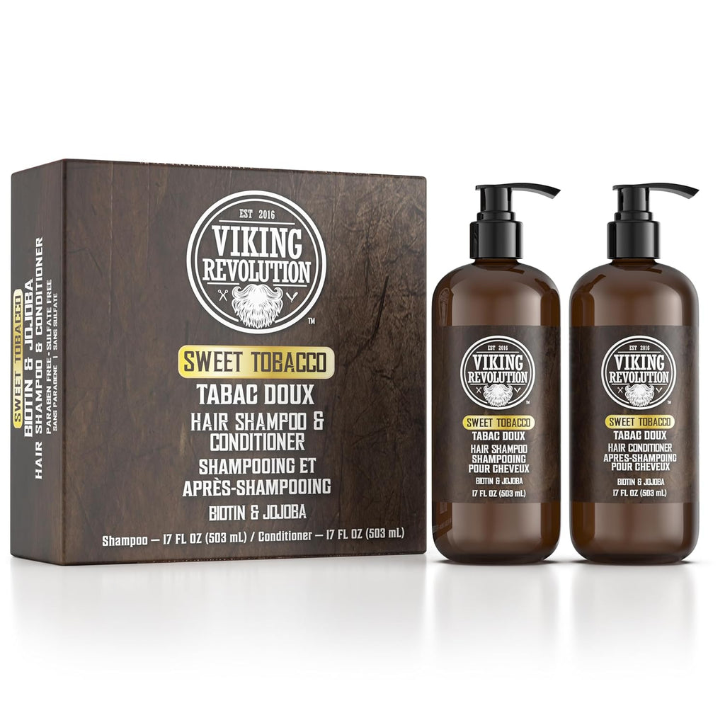 Viking Revolution Sweet Tobacco - Juego de champú y acondicionador...