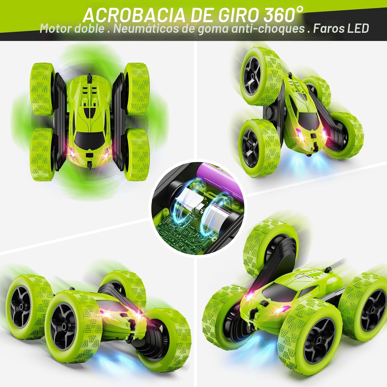 QUNREDA - Auto de control remoto para niños de 6 años en adelante,...