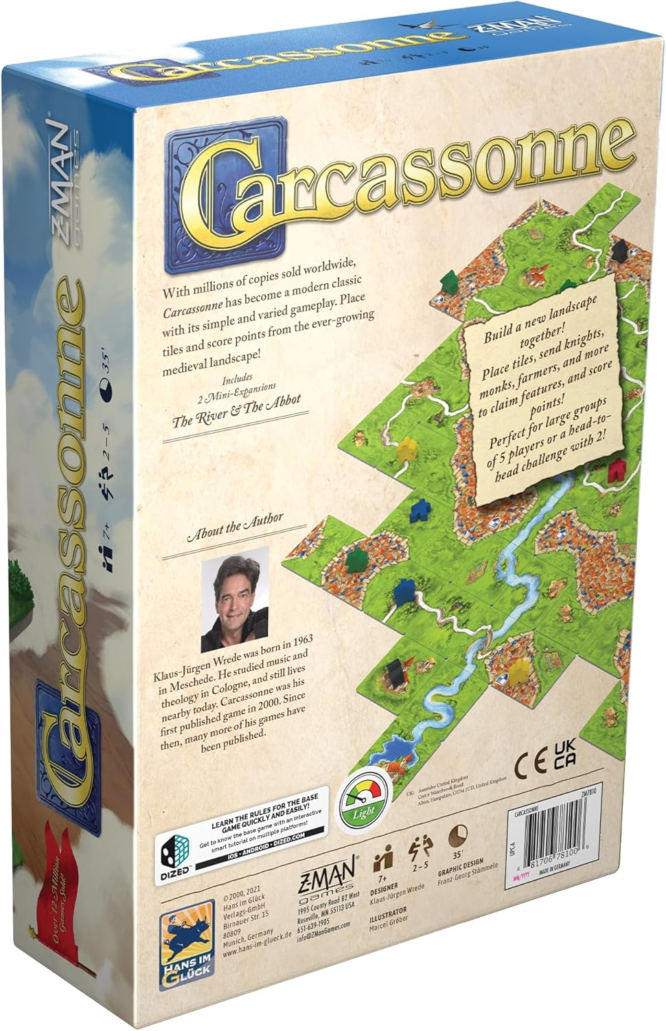 Asmodee Carcassonne Juego de Mesa - Juego Clásico de Estrategia de...