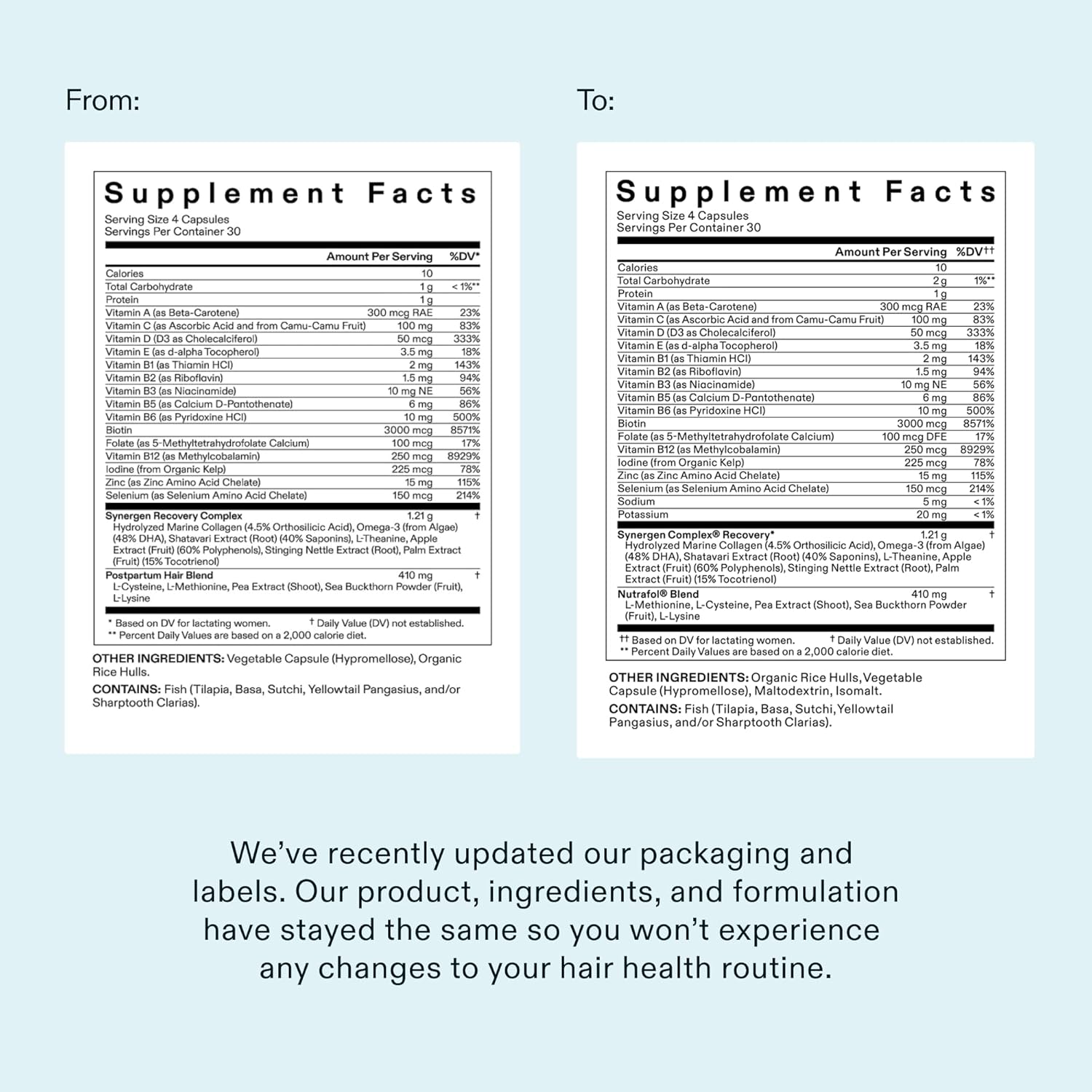 Suplemento para el crecimiento del cabello posparto Nutrafol