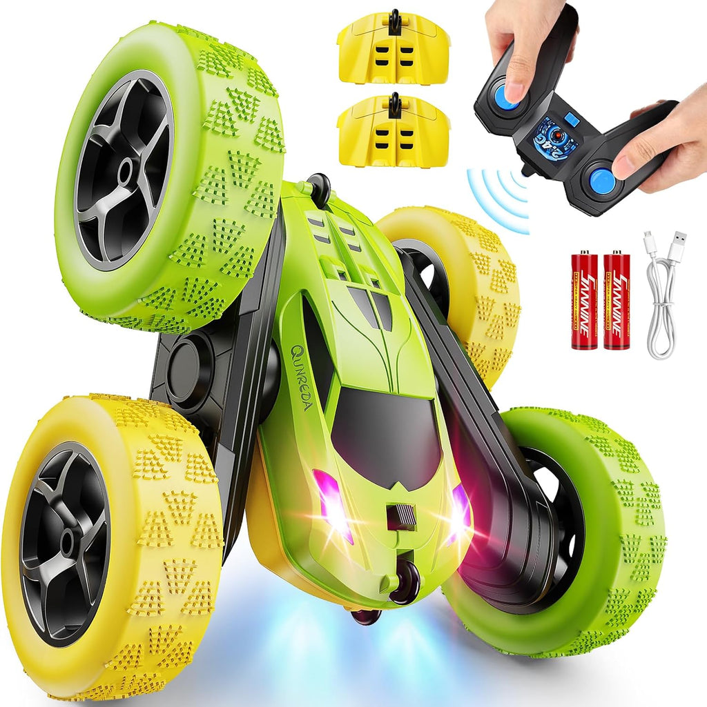 QUNREDA - Coche a control remoto, juguetes de coche RC para niños d...