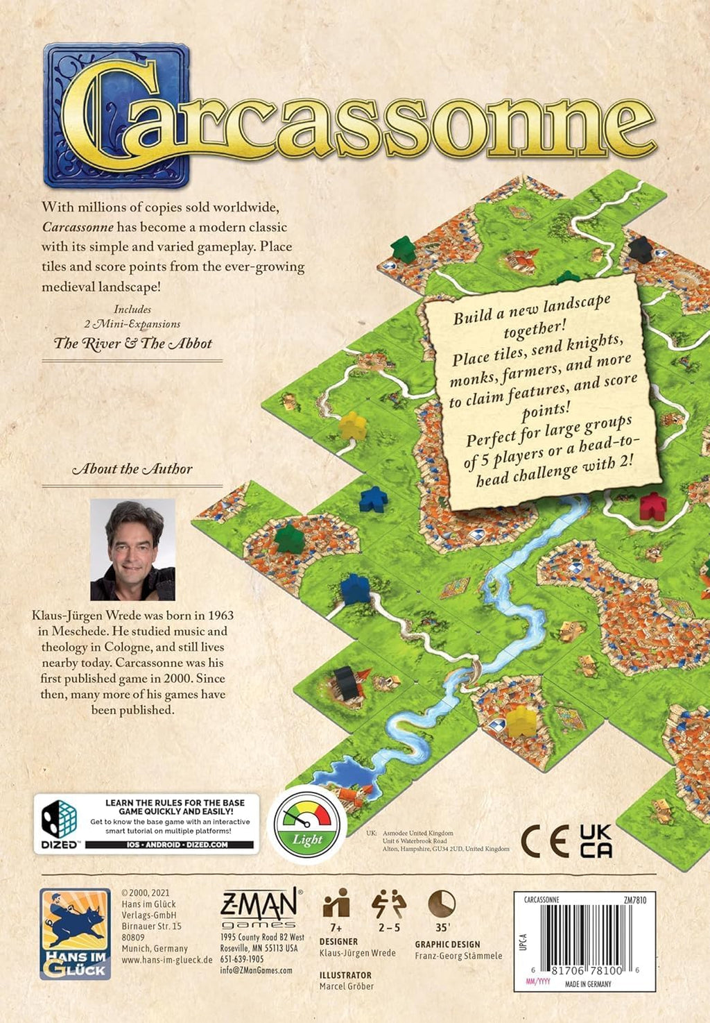 Asmodee Carcassonne Juego de Mesa - Juego Clásico de Estrategia de...