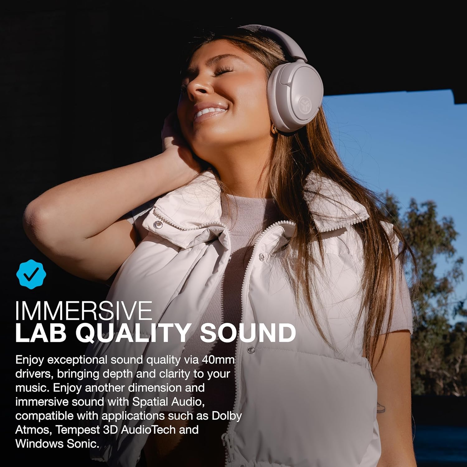 Auriculares inalámbricos JLab JBuds Lux ANC, Malva, cancelación act...