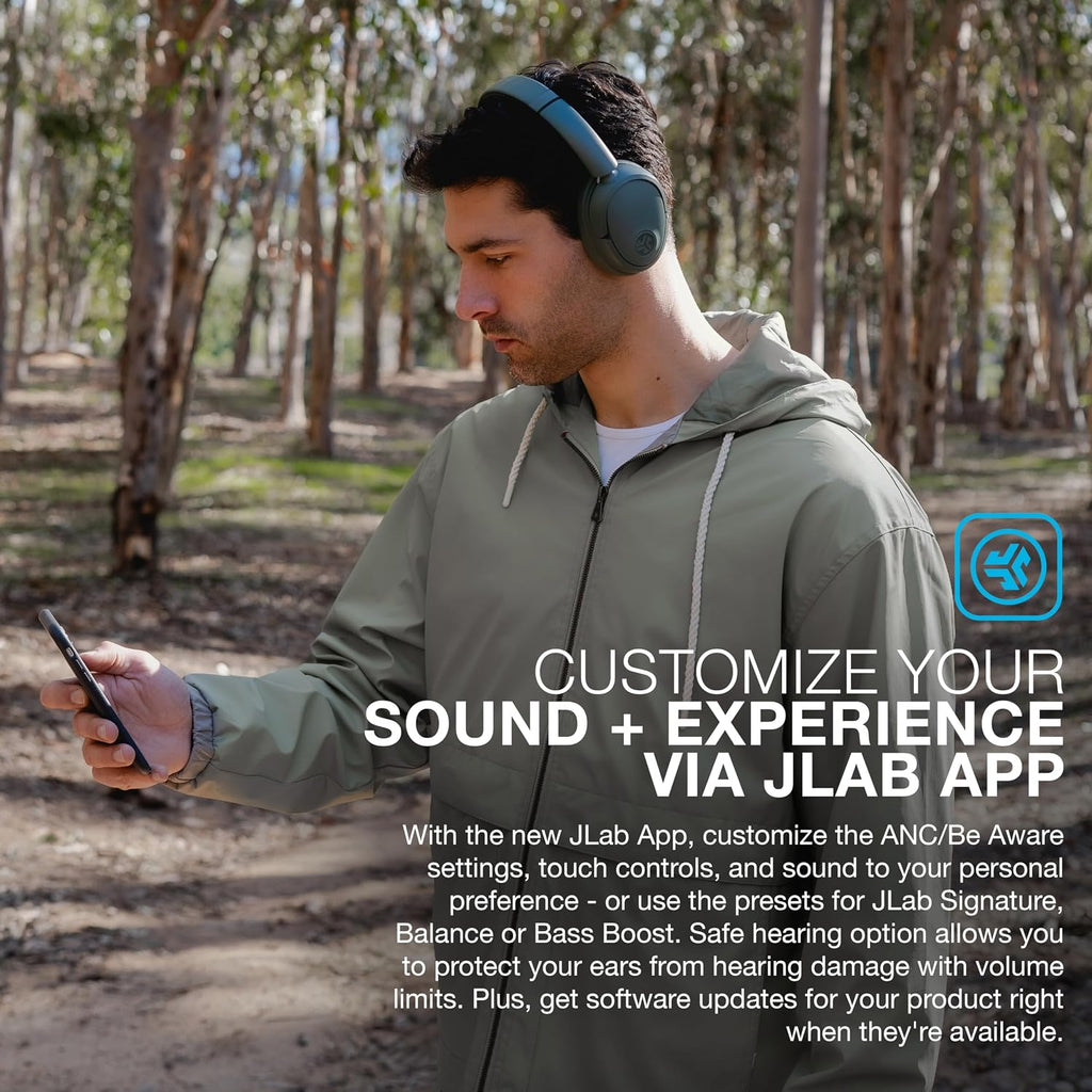 JLab JBuds Lux ANC - Paquete de auriculares sobre la oreja con auri...
