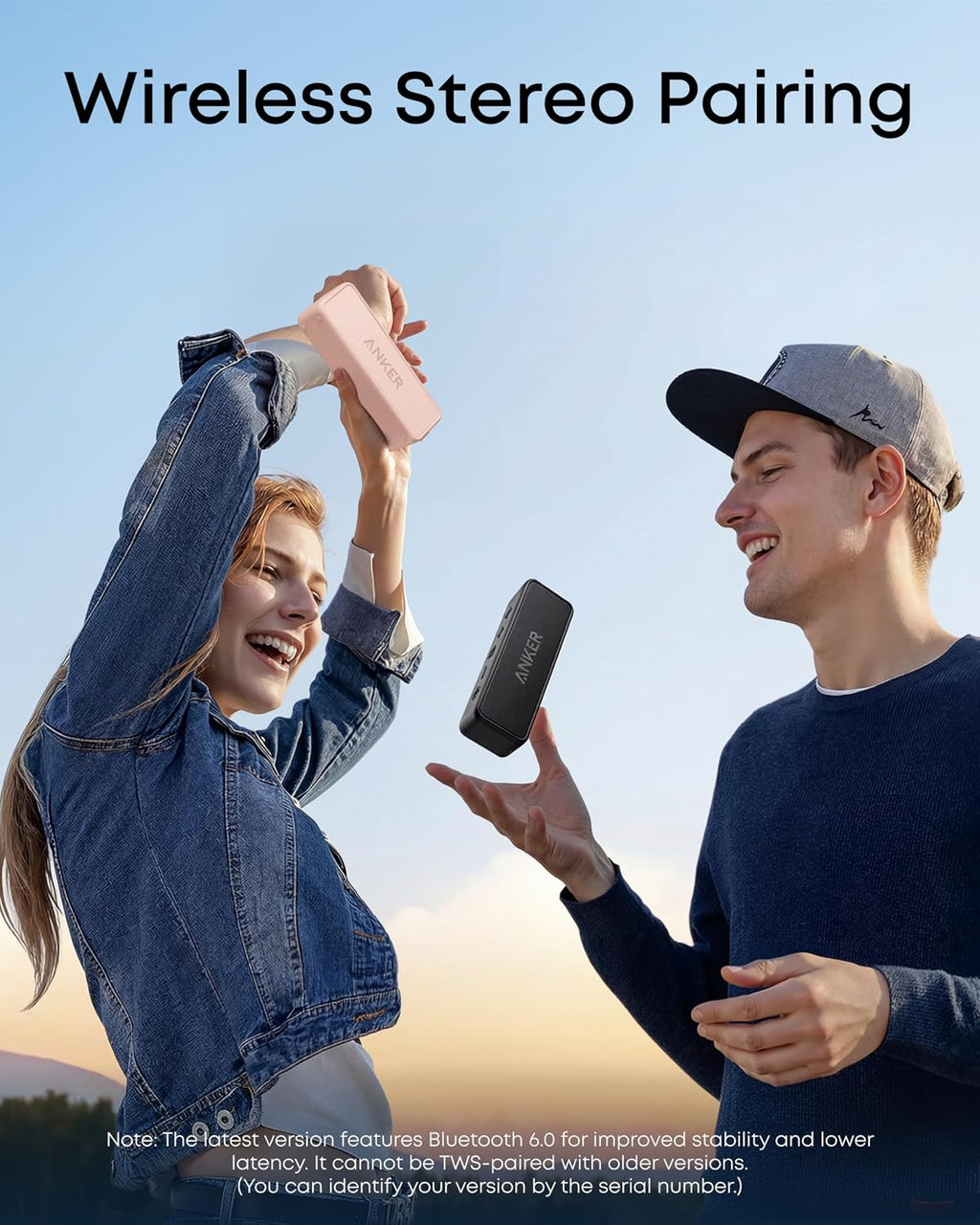 Anker Soundcore 2 Altavoz Bluetooth portátil con sonido estéreo, Bl...