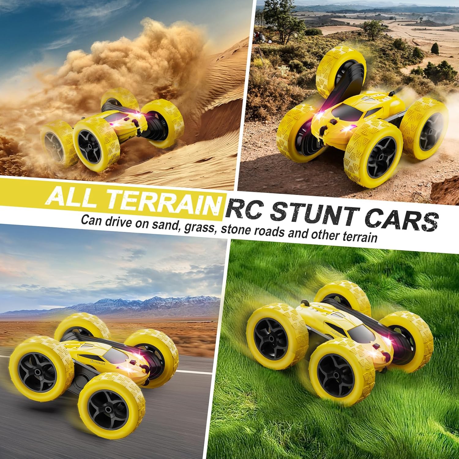 QUNREDA Coche de control remoto, juguetes de automóvil RC para niño...