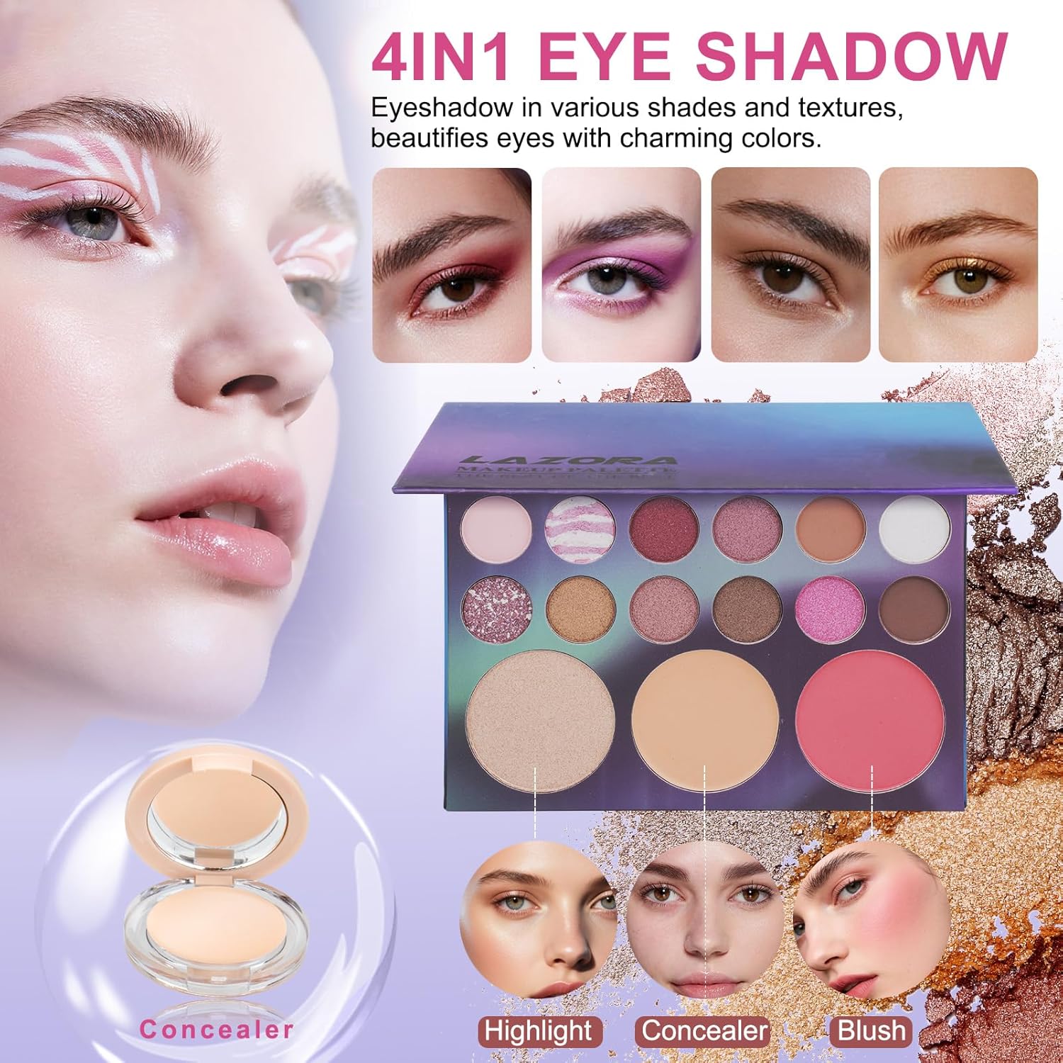 Kit de maquillaje para adolescentes, juego de maquillaje de regalo...