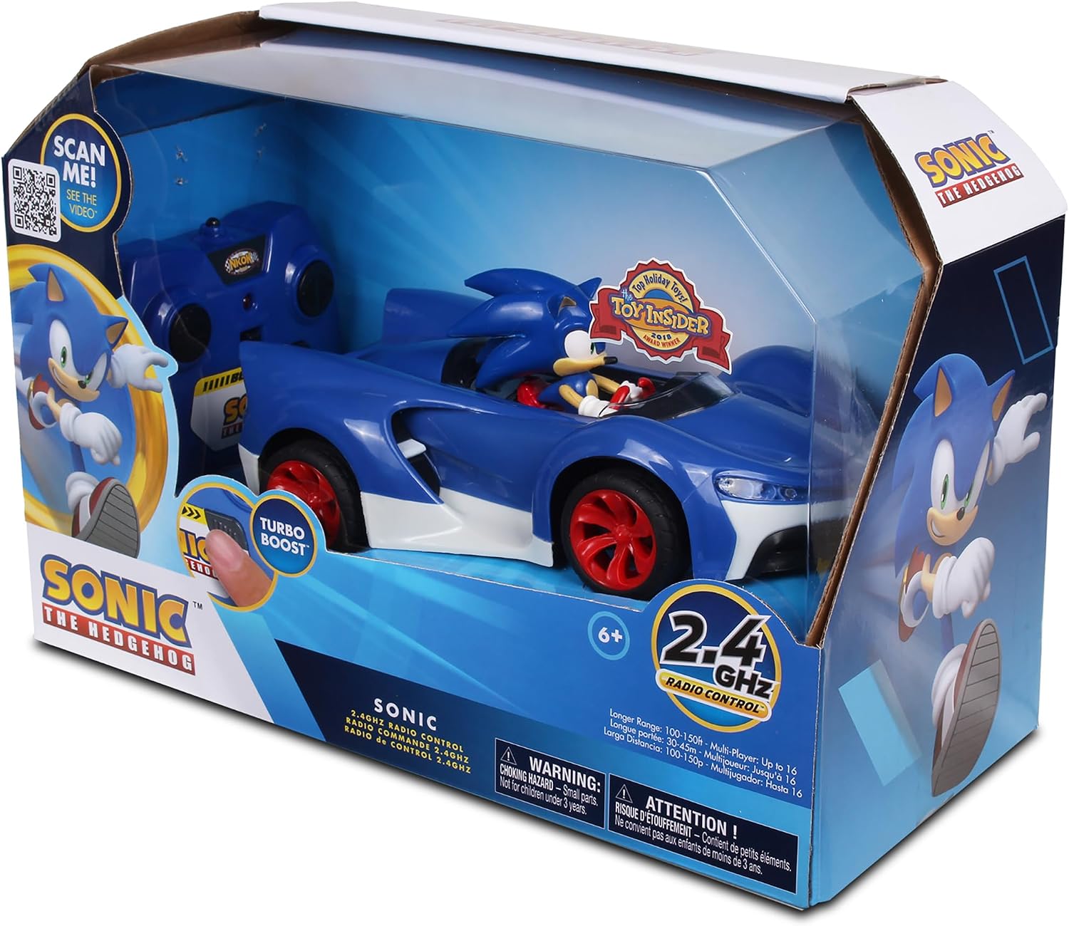 NKOK Team Sonic Racing - Auto de juguete con control remoto de 2.4...