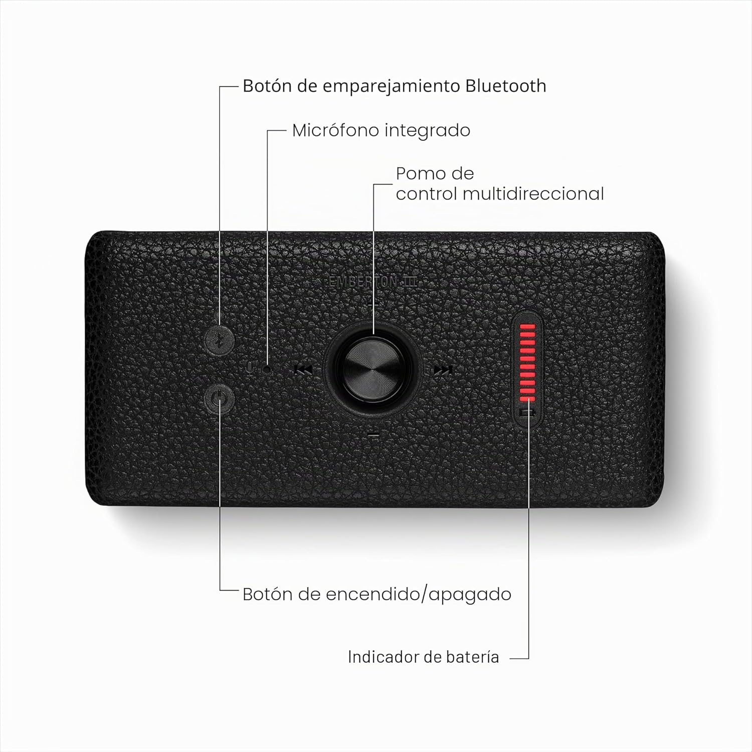 Marshall Emberton III - Altavoz Bluetooth portátil, diseño resisten...