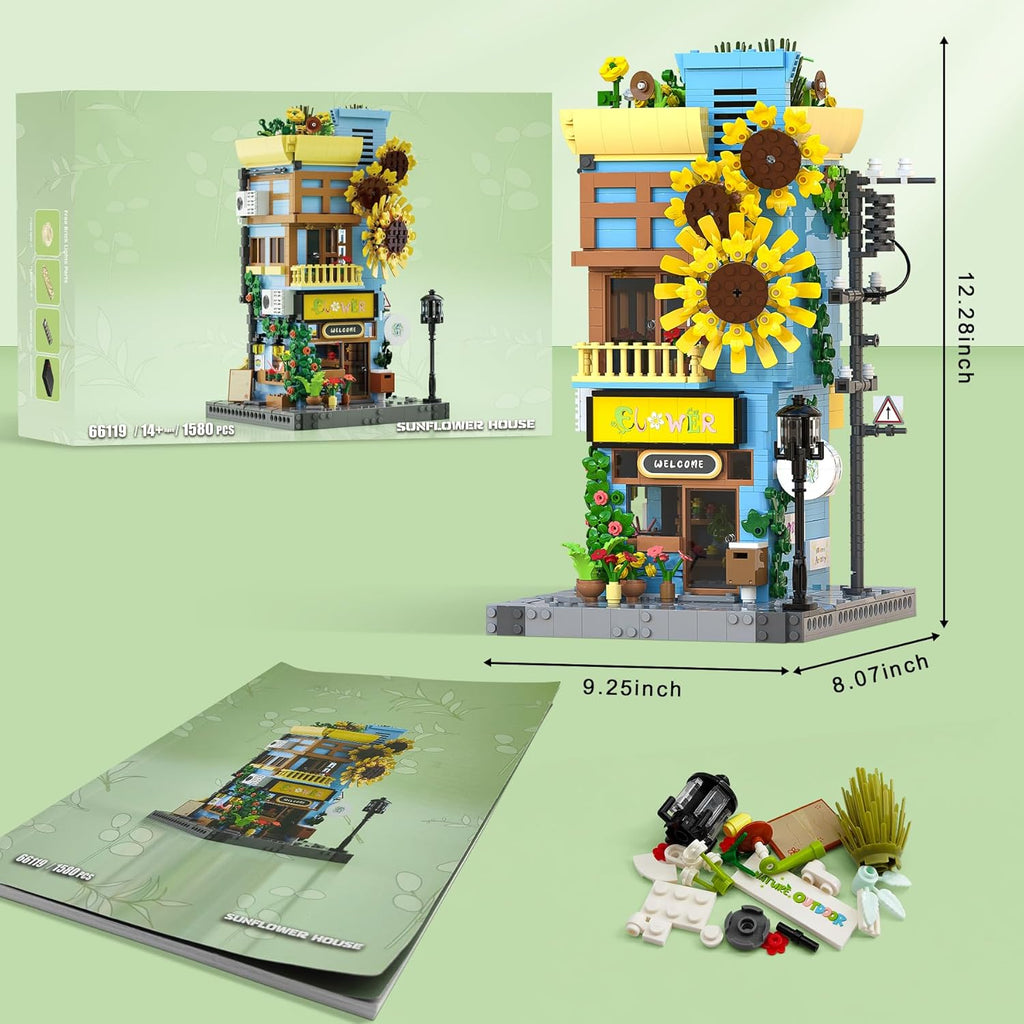 BeepZipp Juego de Construcción Casa Girasol con Luz LED, Bloques de...