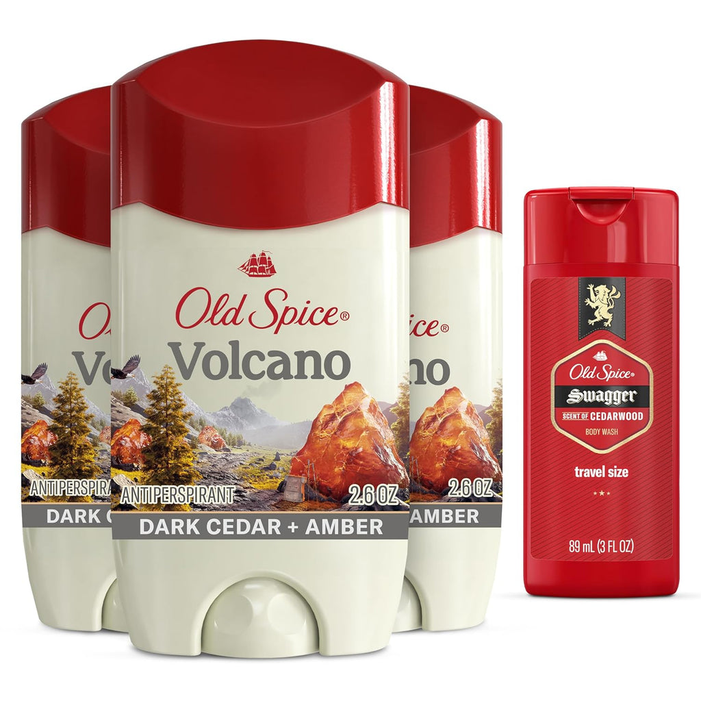 Old Spice Volcán antitranspirante y desodorante para hombre con car...
