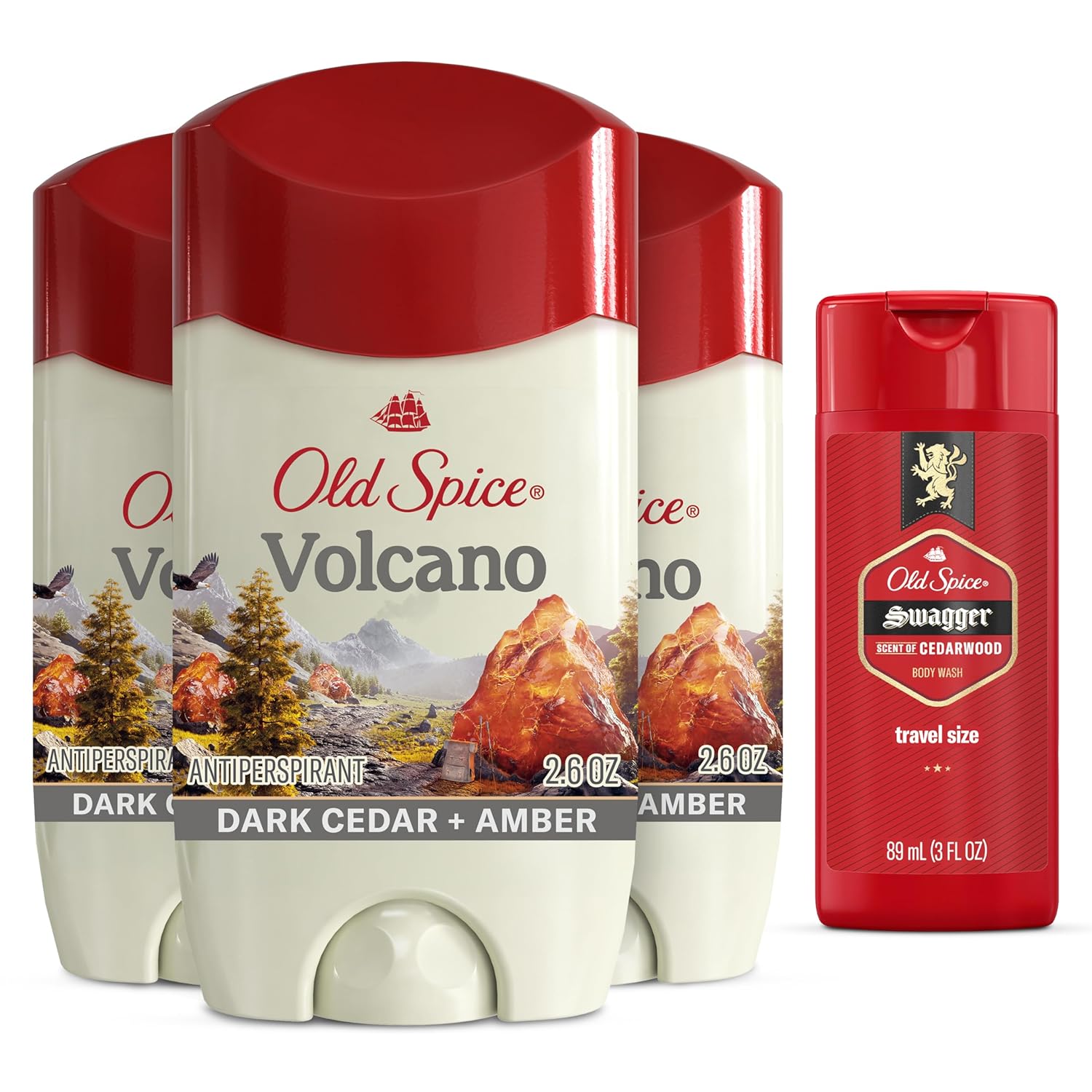 Old Spice Volcán antitranspirante y desodorante para hombre con car...