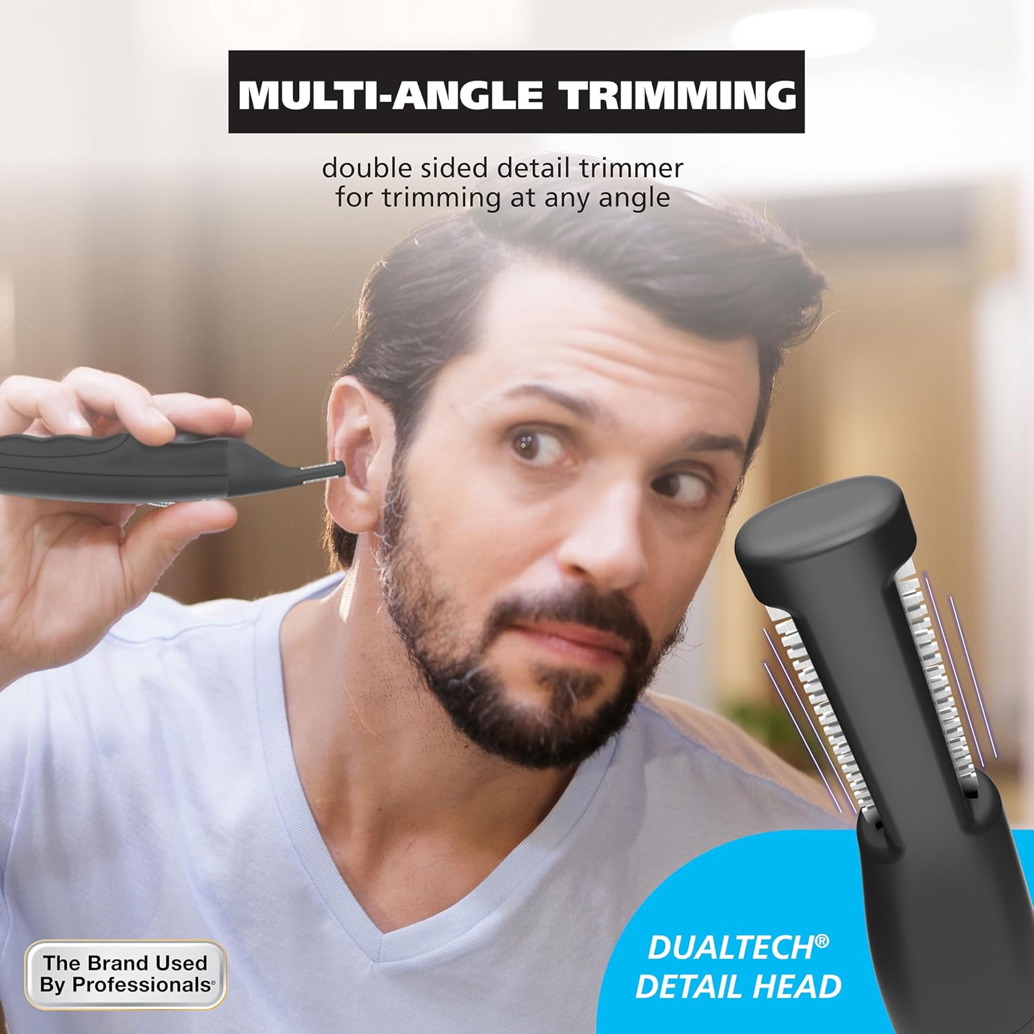 Wahl Pro Series® - Recortadora de vello recargable para cejas, orej...