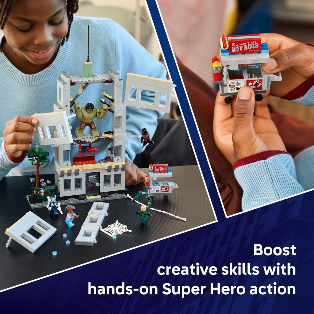 LEGO Marvel Spider-Man vs Hulk Epic Clash - Juguete de construcción...