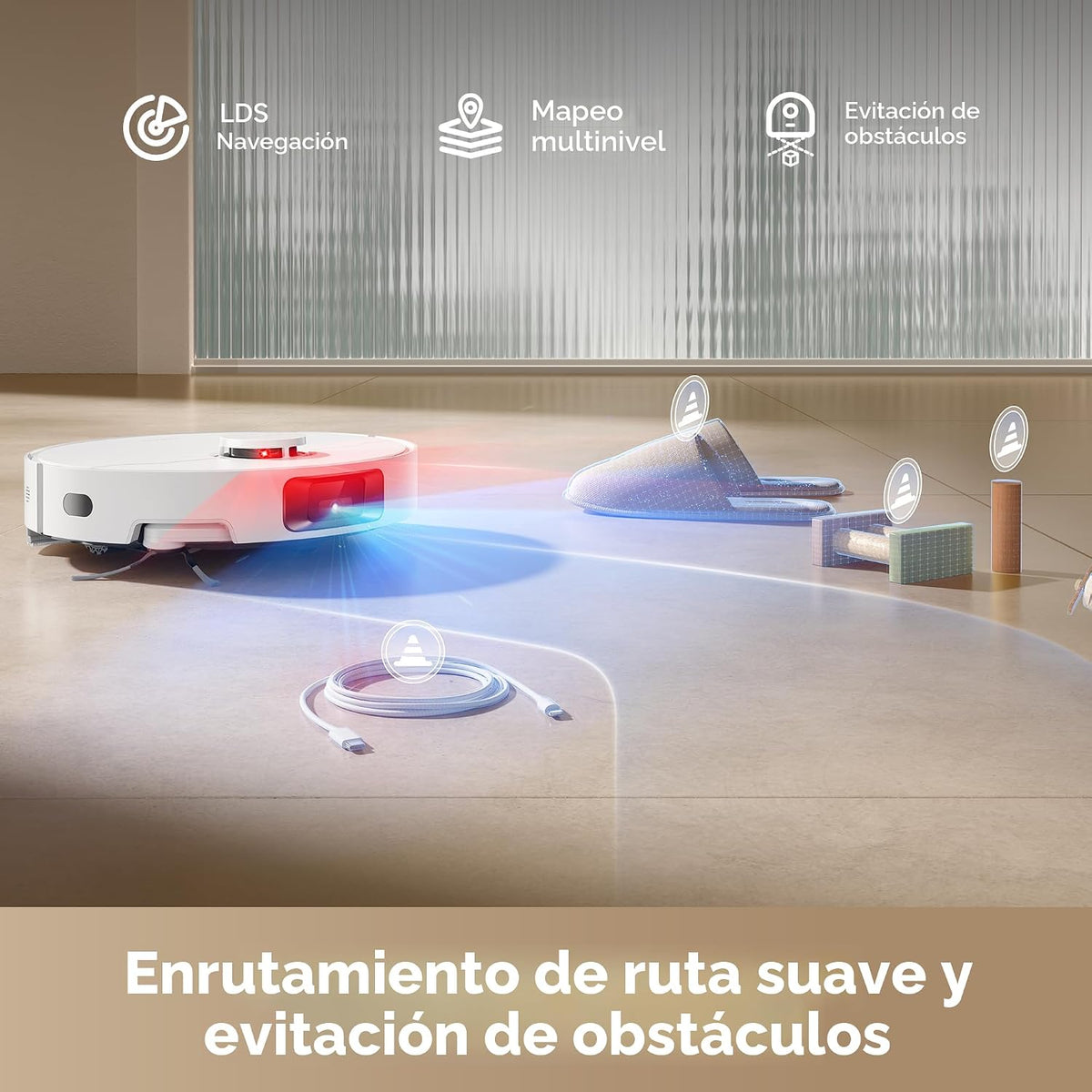 dreame Robot aspirador y trapeador D20 Pro Plus, desenredante DuoBr...