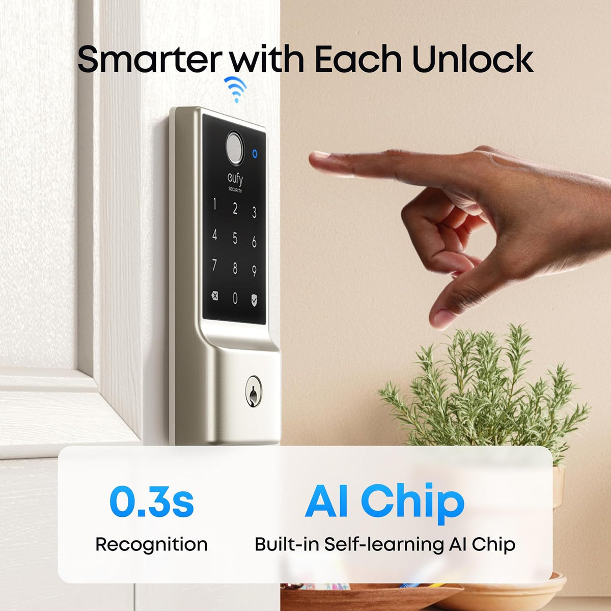 eufy Security Smart Lock C220, cerradura inteligente de puerta sin...