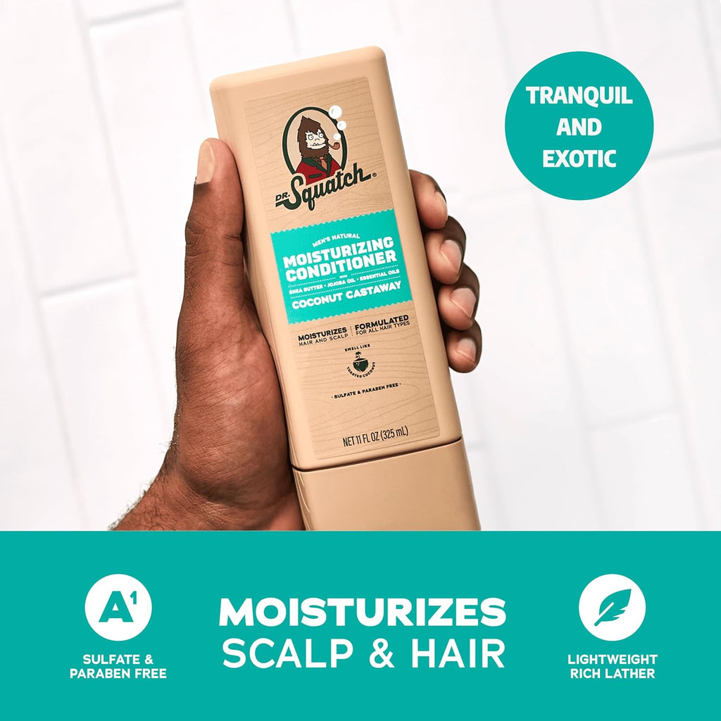 Dr. Squatch Paquete de Cabello Natural para Hombres - Cabello Salud...