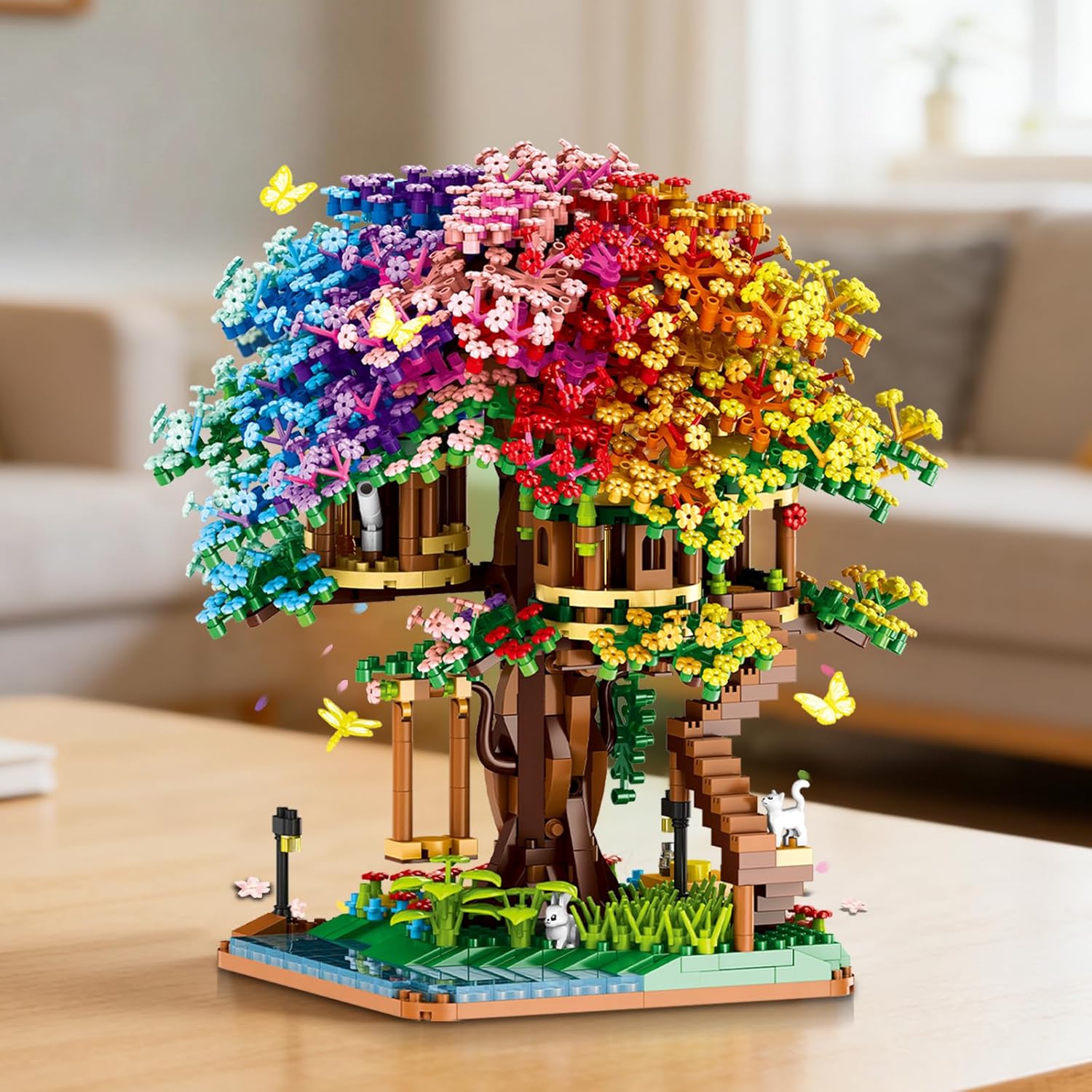 Vziimo Juego de Construcción de Árbol Bonsái de Flor de Cerezo, Set...