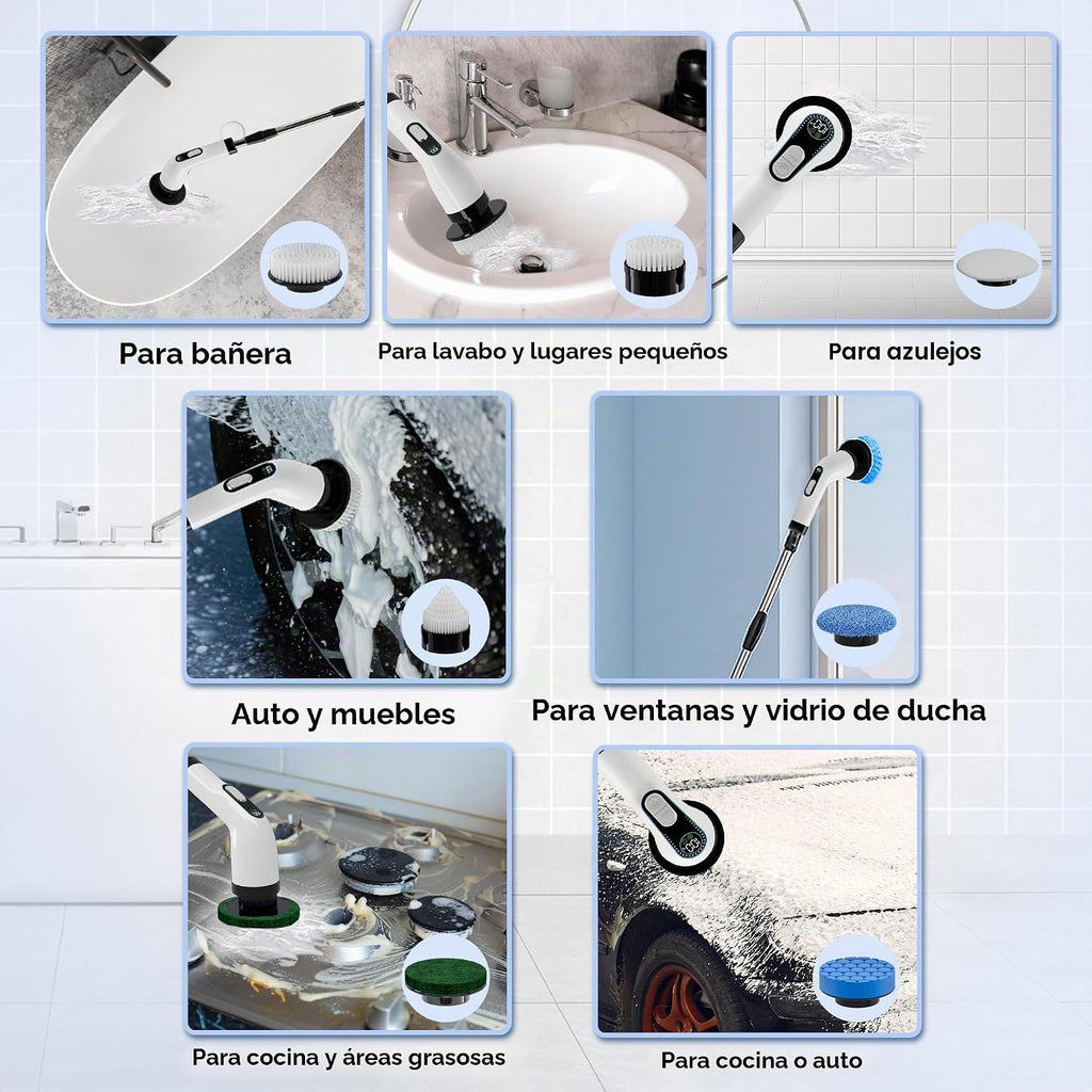 Limpiador eléctrico giratorio para limpieza, limpiador eléctrico in...