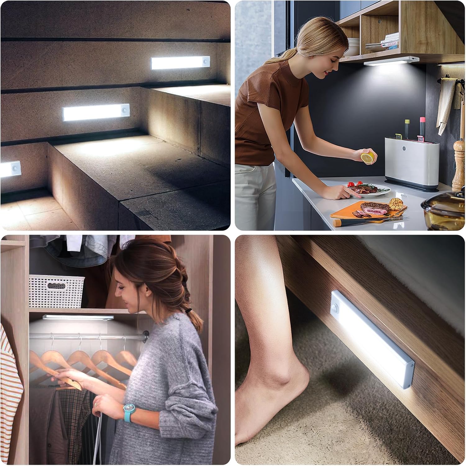 Paquete de 6 luces inalámbricas para debajo del gabinete, 32 luces...