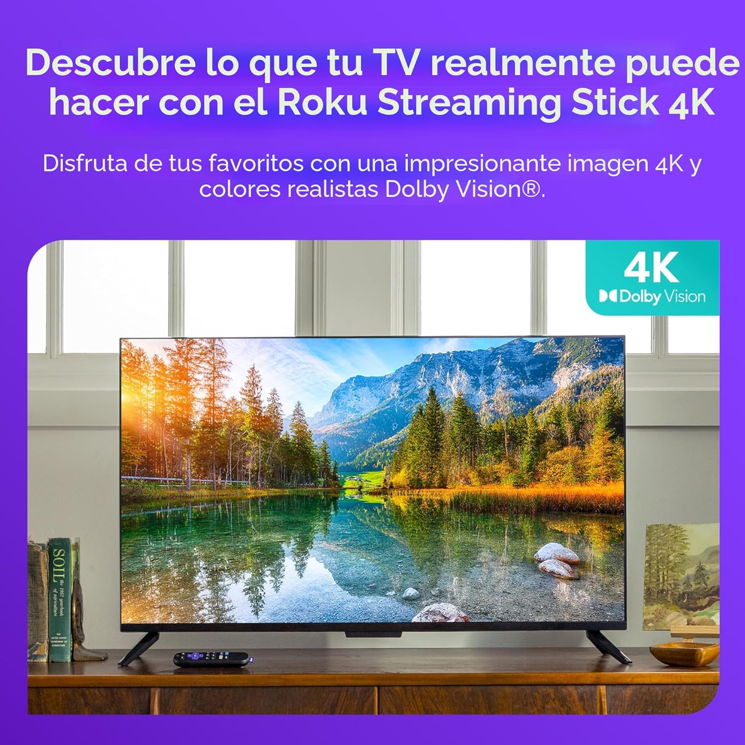 Roku Streaming Stick 4K - Dispositivo de transmisión HDR y Dolby Vi...