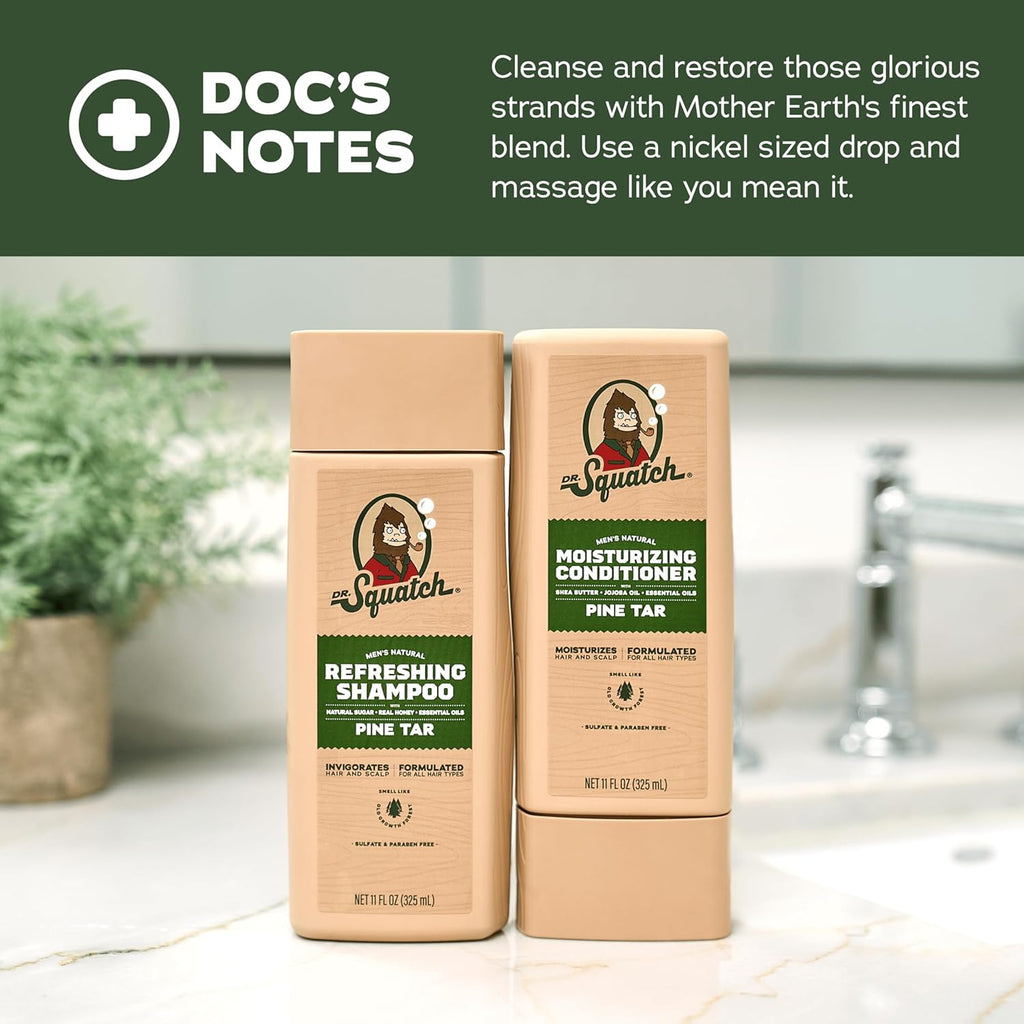 Dr. Squatch Paquete de Cabello Natural para Hombres - Cabello Salud...