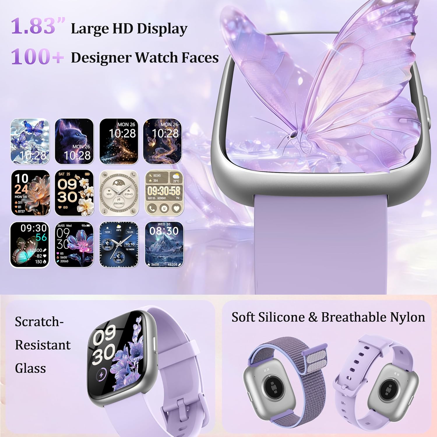 Reloj inteligente para mujeres y hombres, reloj inteligente actuali...