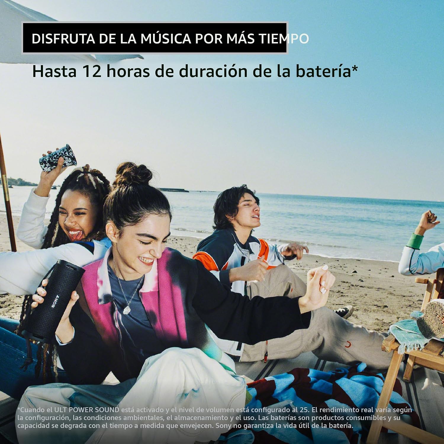 Sony ULT Field 1 - Altavoz Bluetooth portátil impermeable, graves m...