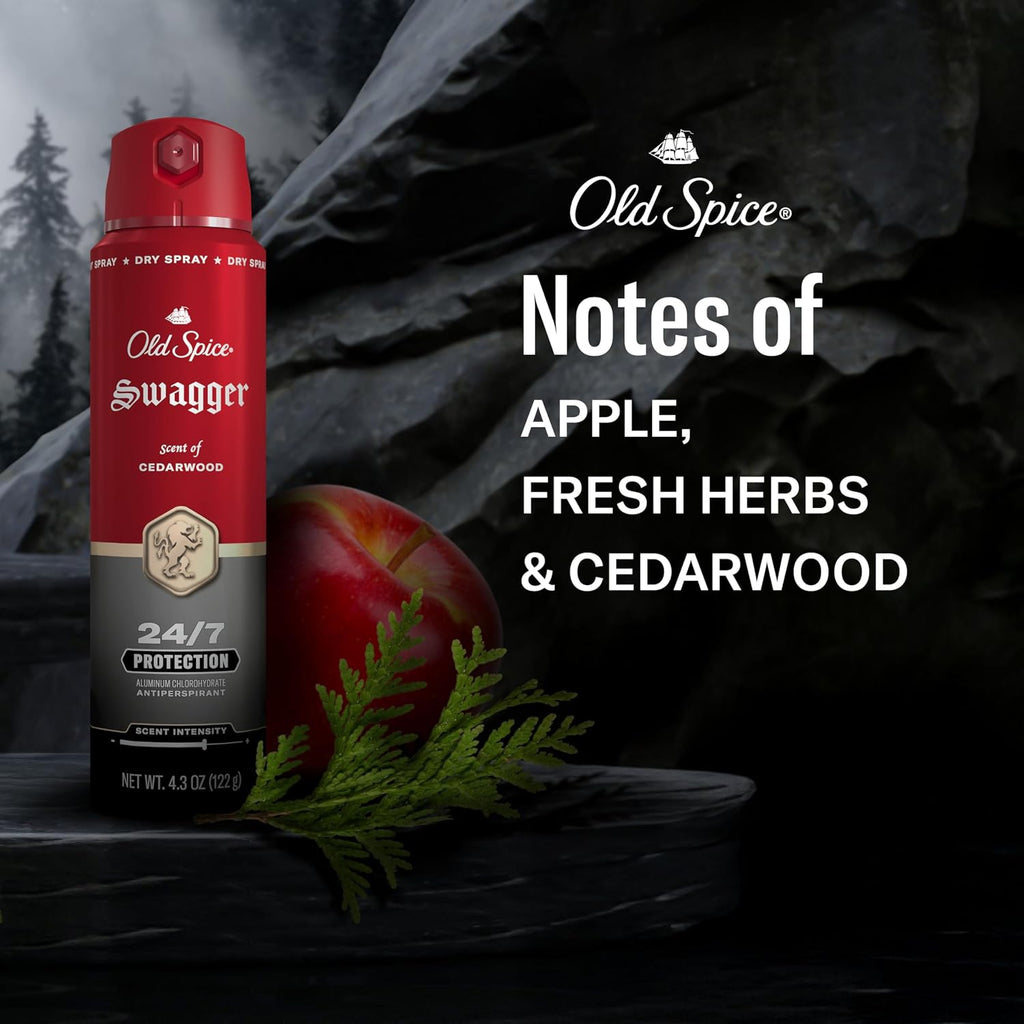 Desodorante antiperspirante en aerosol seco Old Spice para hombres,...