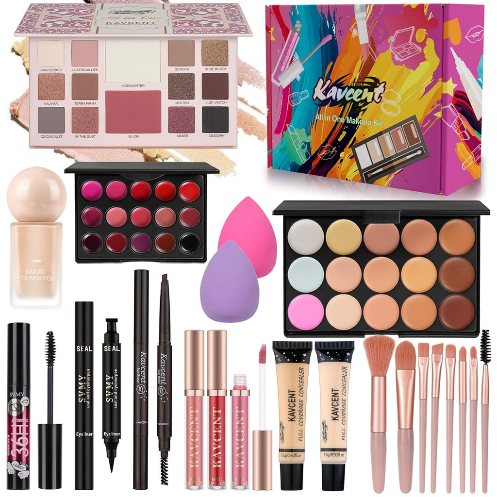 Kit de maquillaje para mujeres, kit completo de maquillaje para ado...