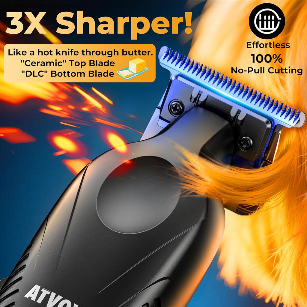 ATVOXIS Zero Gap 9,000 RPM Brushless Professional T Blade Trimmer p...