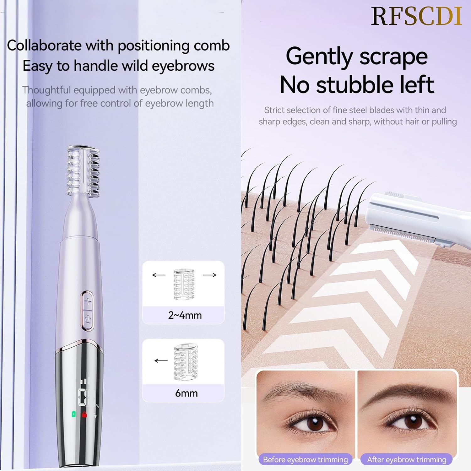 RFSCDI Cortadora de pelo recargable 5 en 1 para nariz y cejas, IPX7...