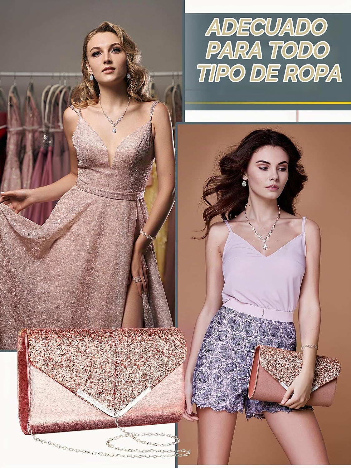 Henoyso Juego de 5 piezas de joyas de diamantes de imitación para g...