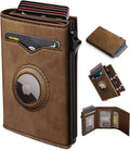 Cartera miyozi Airtag para hombre, con bolsillo para efectivo, 2 ve...