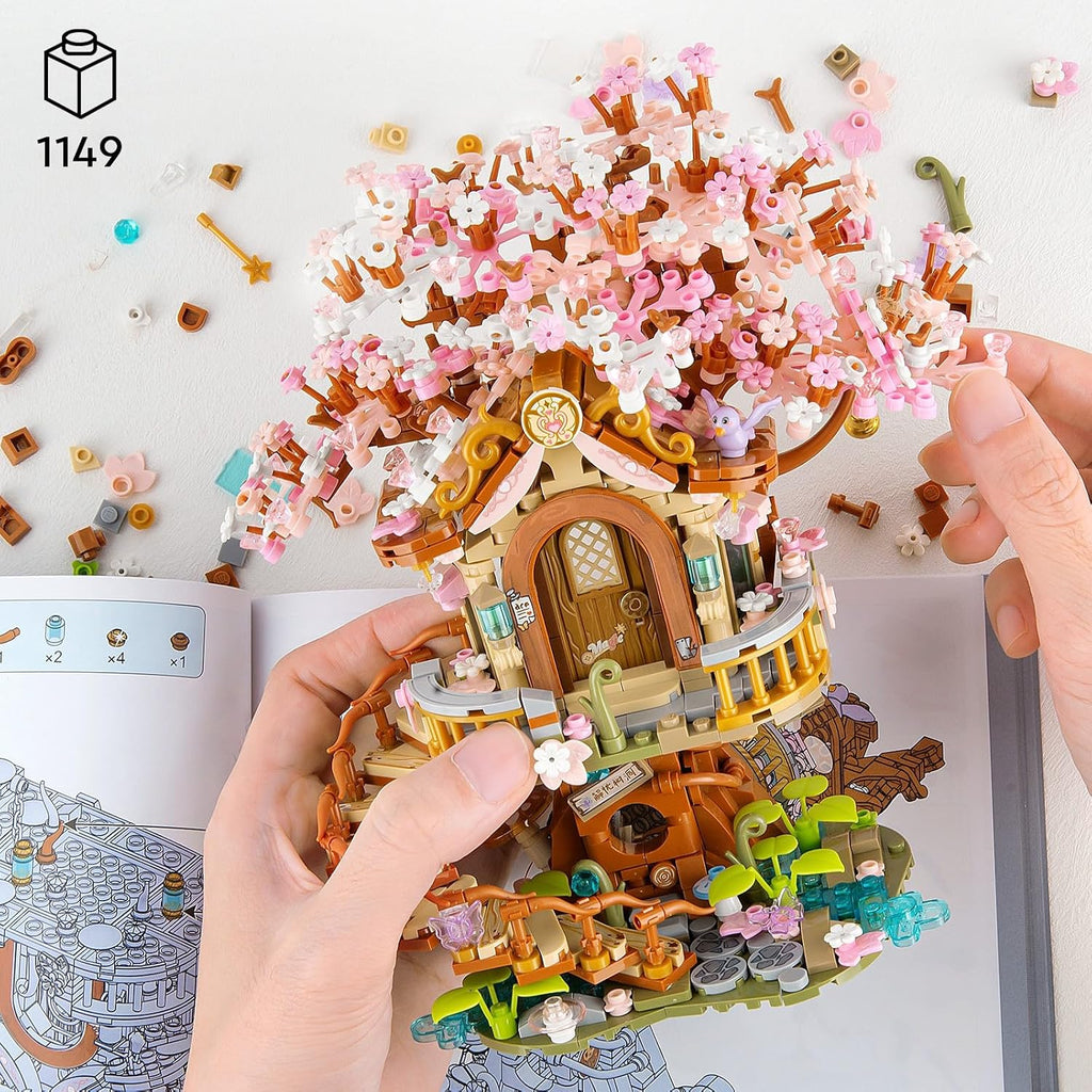 Vziimo - Juego de construcción de árbol bonsái de flor de cerezo, c...