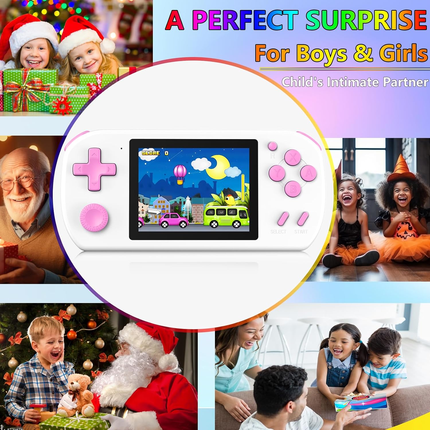 TEBIYOU Juegos de Mano para Niños con 218 Juegos de Video Integrado...