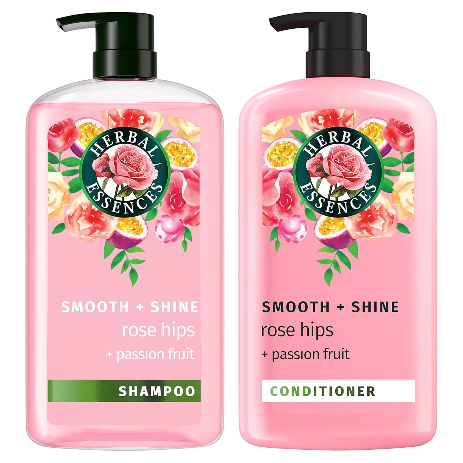 Herbal Essences Juego de champú y acondicionador, rosa mosqueta + m...