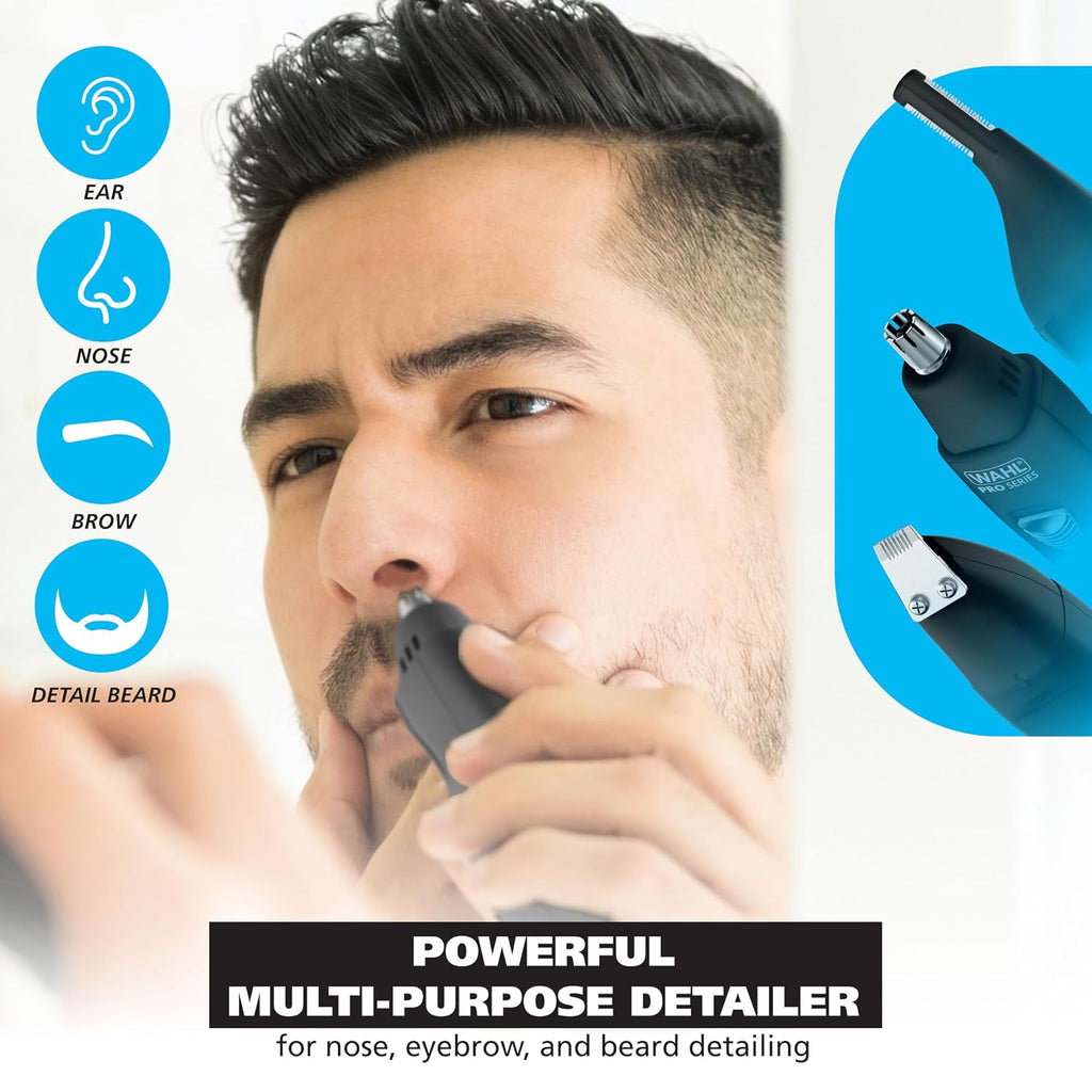 Wahl Pro Series® - Recortadora de vello recargable para cejas, orej...