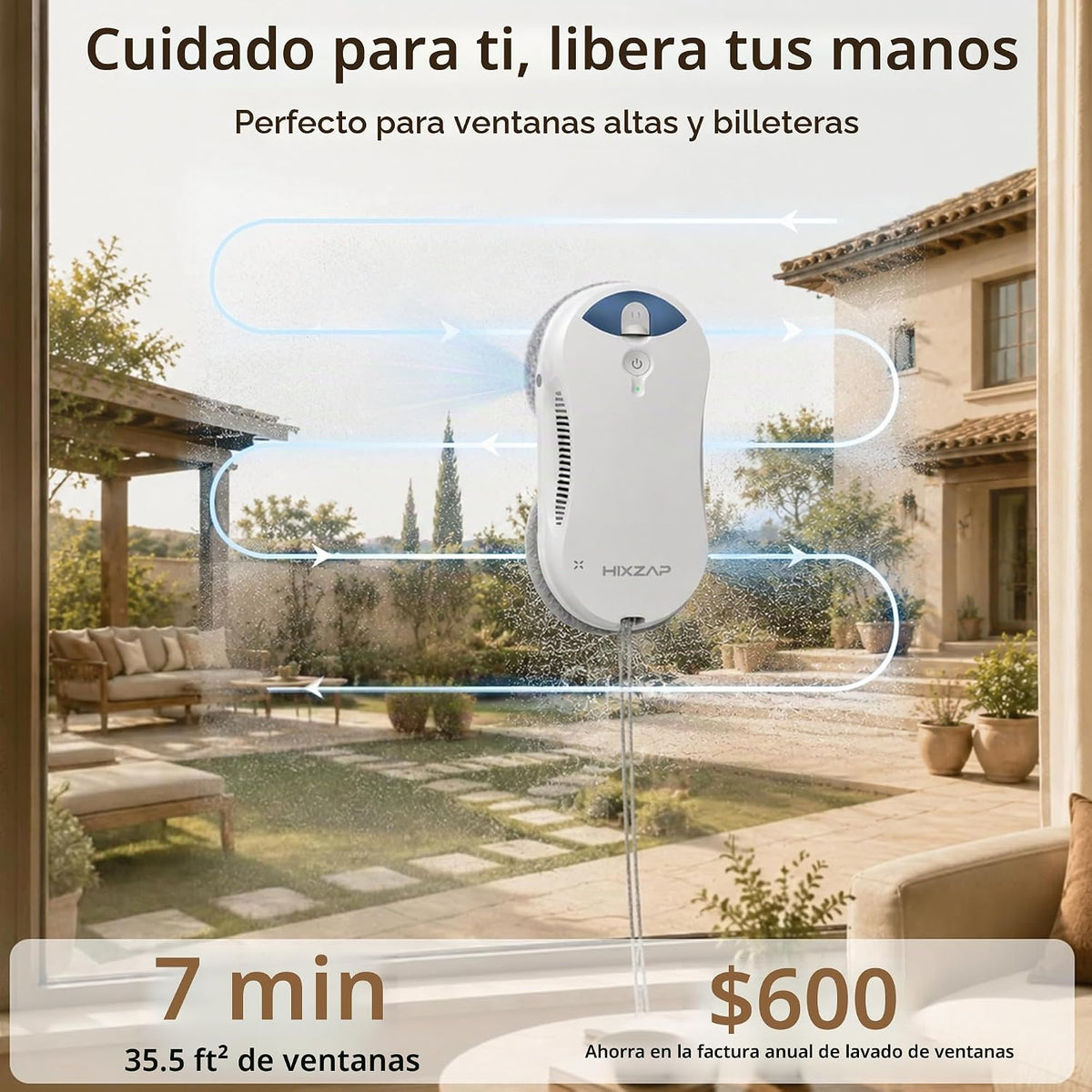 Robot de limpieza de ventanas X6 para ventanas altas, interior\/ext...