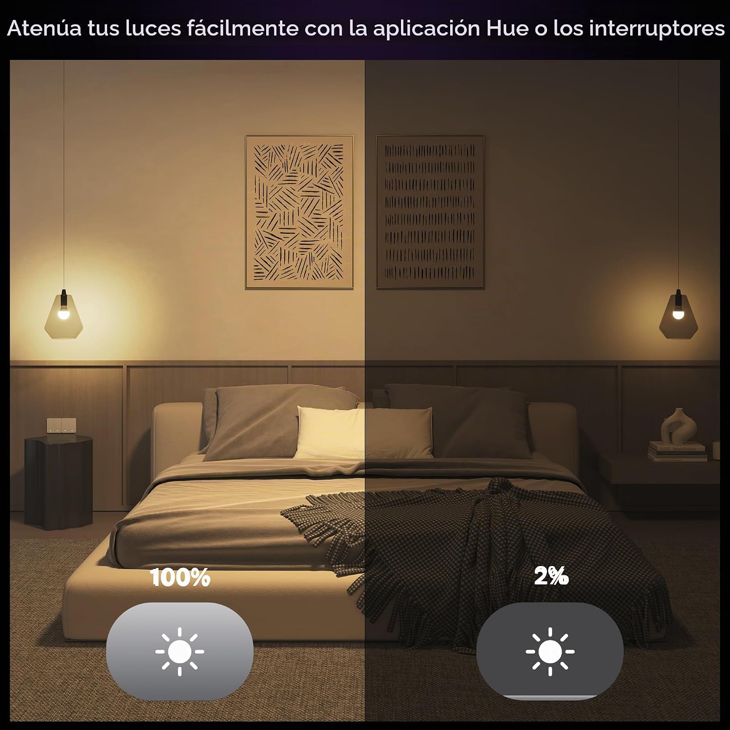 Kit básico esencial de Philips Hue: Bridge + 4 bombillas inteligent...