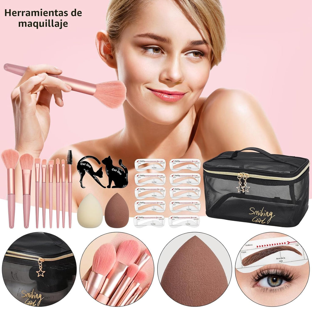 Kit de maquillaje todo en uno para mujer, kit completo de maquillaj...