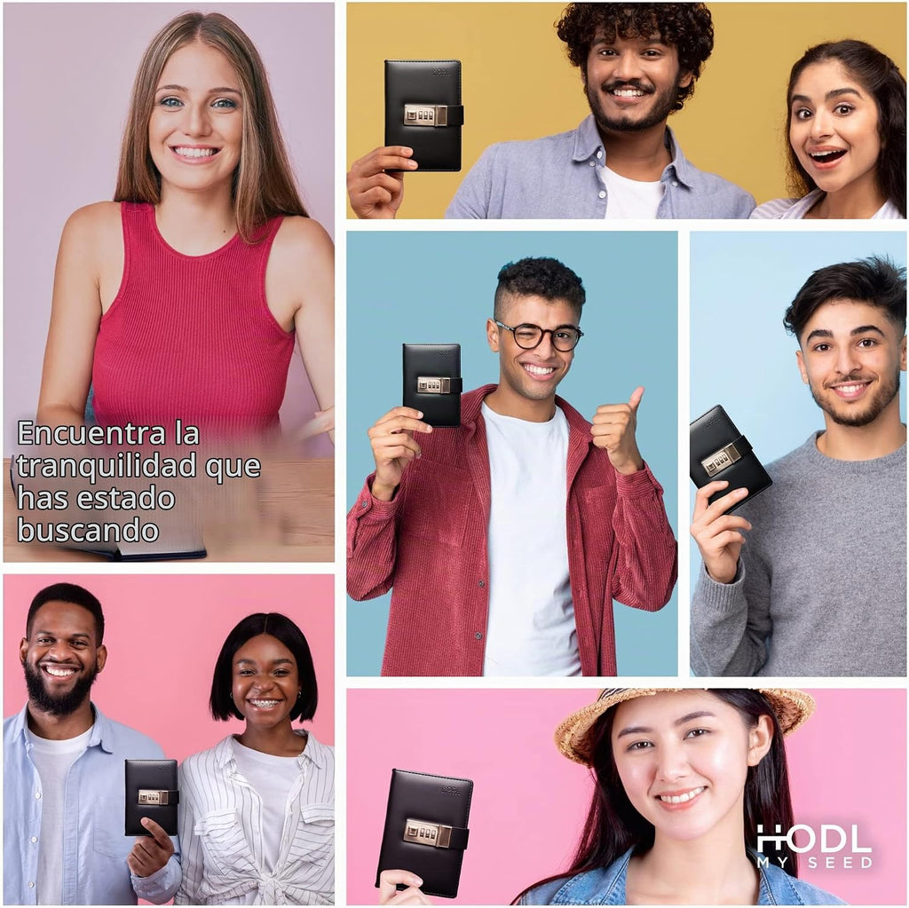 HODL My Seed Crypto Seed - Cuaderno de almacenamiento de frases par...