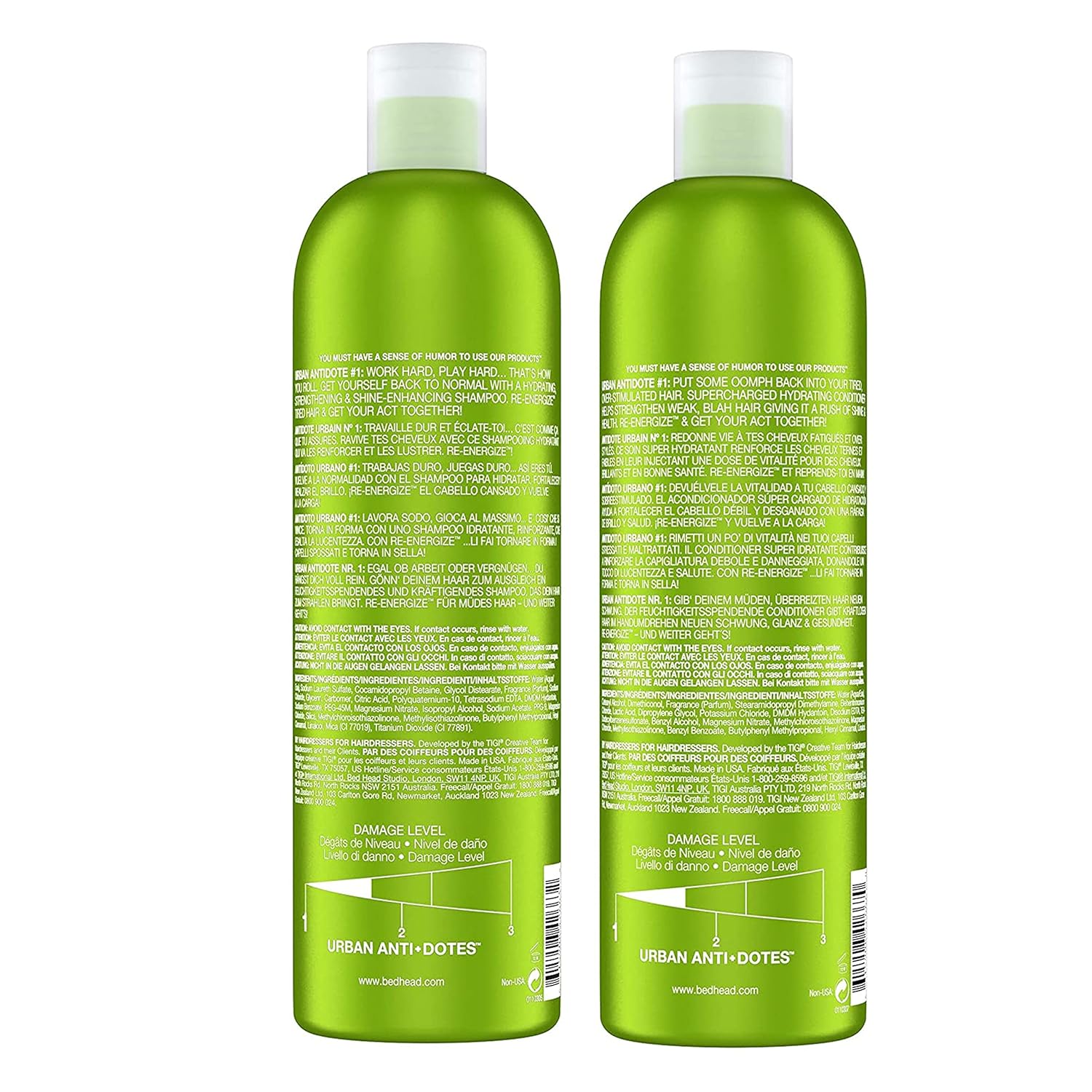 Champú y acondicionador diario reenergizante Urban Antidotes de Bed...