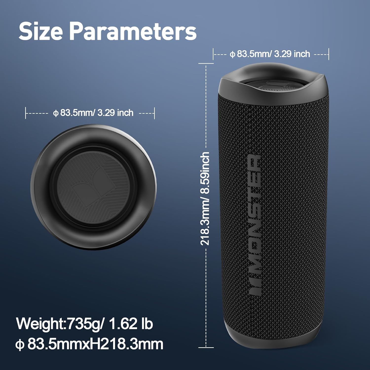 Monster Altavoz Bluetooth, Altavoces Bluetooth Inalámbricos Portáti...